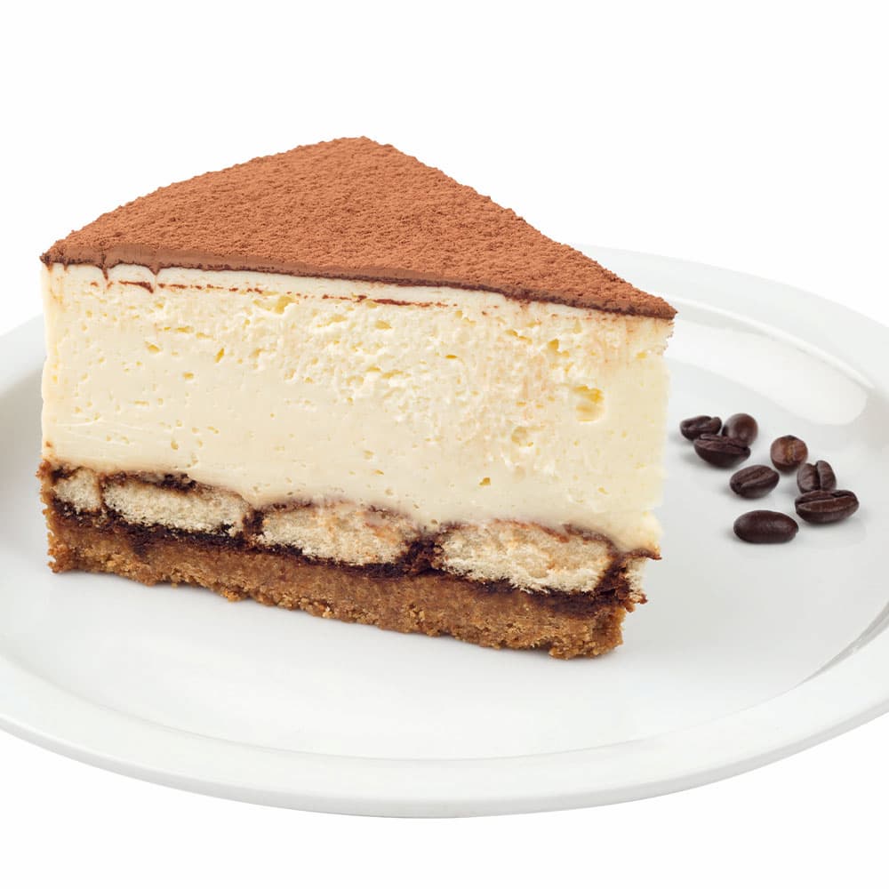 slice of tiramisu cheesecake