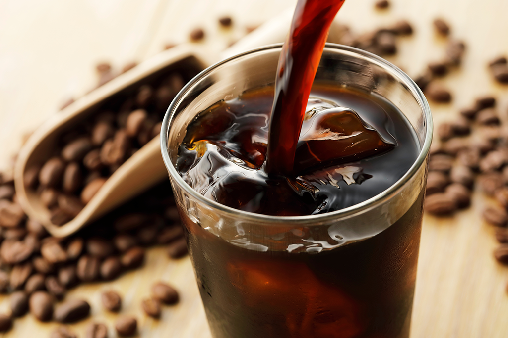 Iced coffee, a type of coffee beverage