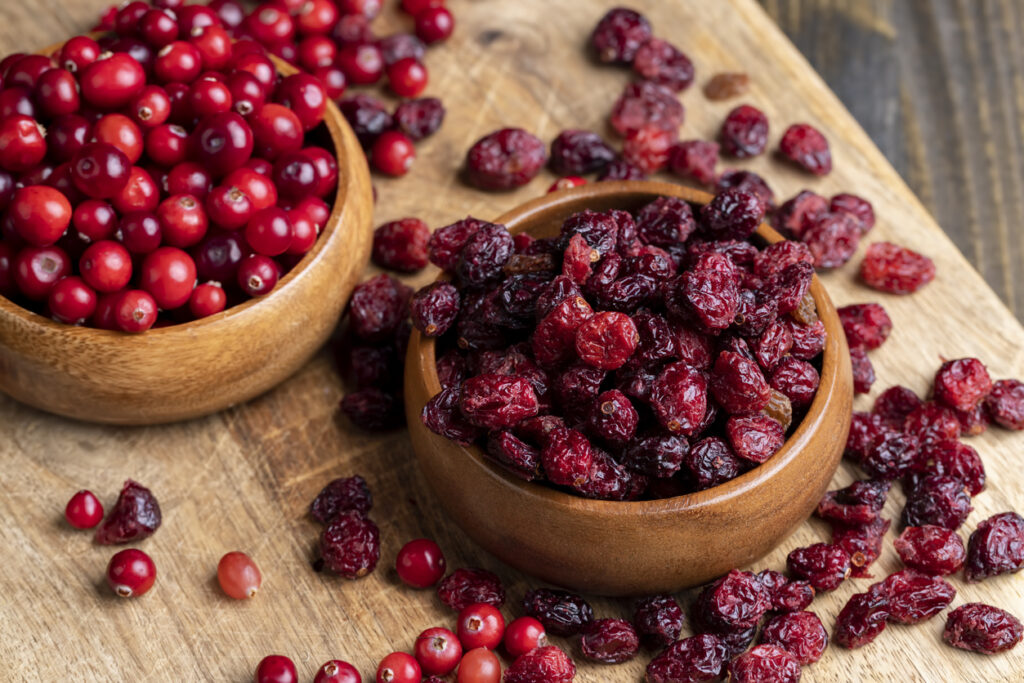 Dried Red Cranberries With Sugar Syrup
